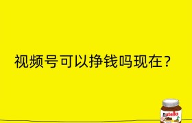 视频号可以挣钱吗现在？