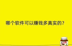 哪个软件可以赚钱多真实的？